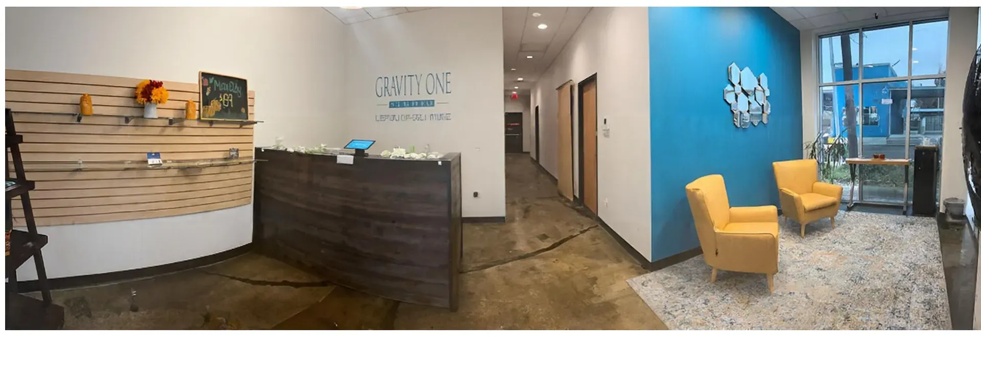 Gravity One Studio front desk area